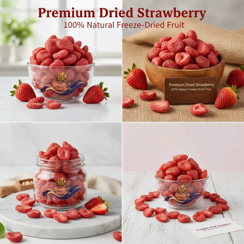 Freeze-Dried Strawberry Closeup - Natural Red Color