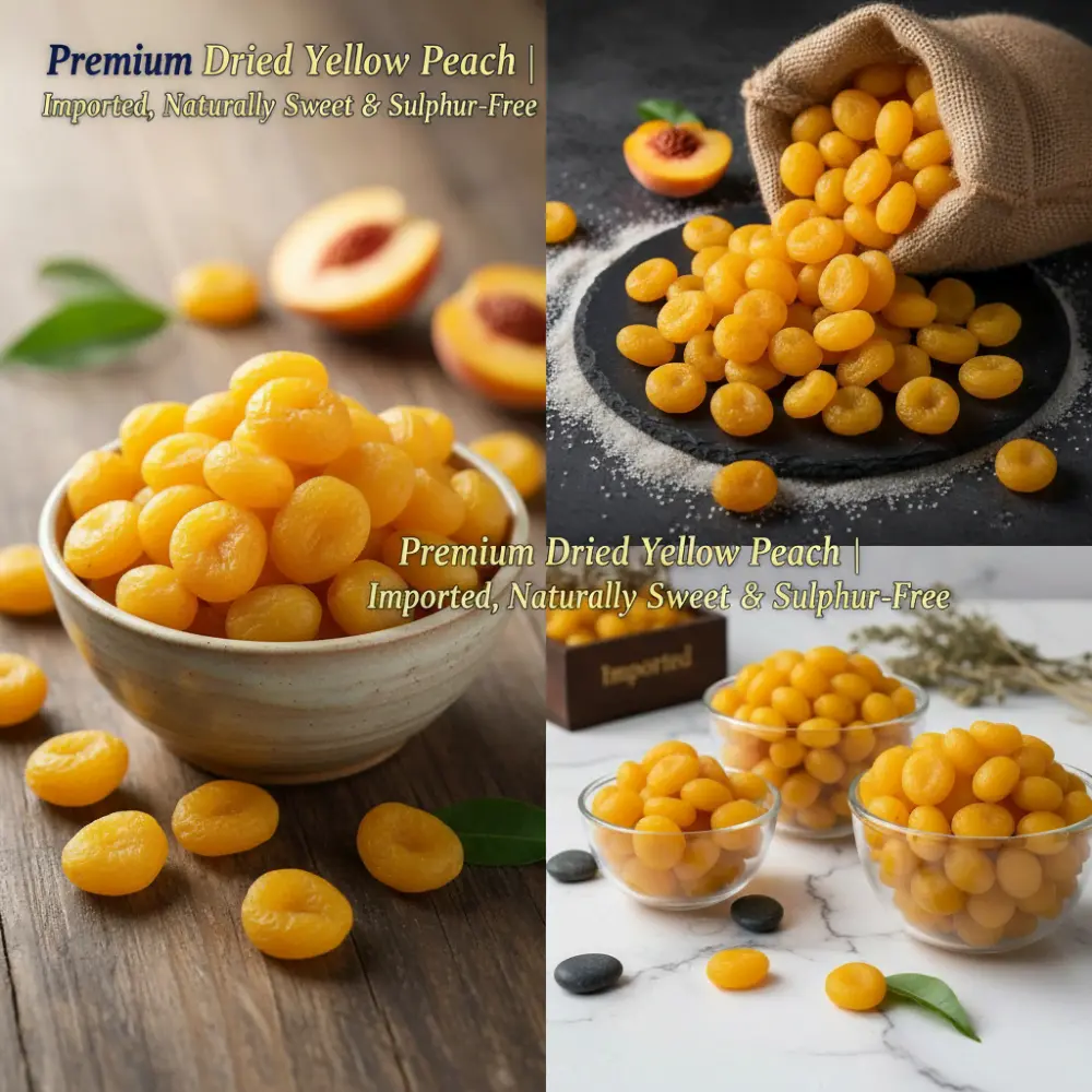 Sulphur-Free Dried Peaches - Vibrant Color