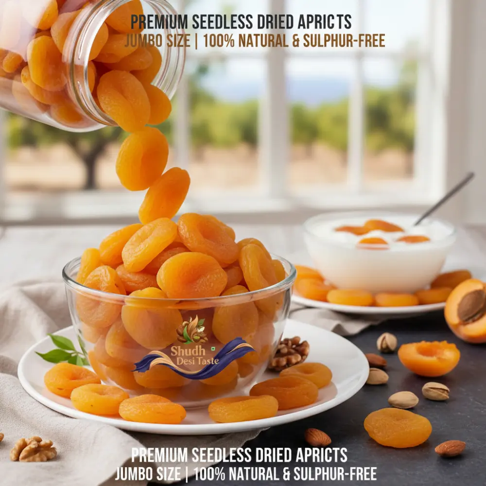 Seedless Dried Apricots Closeup - Soft & Tender Texture