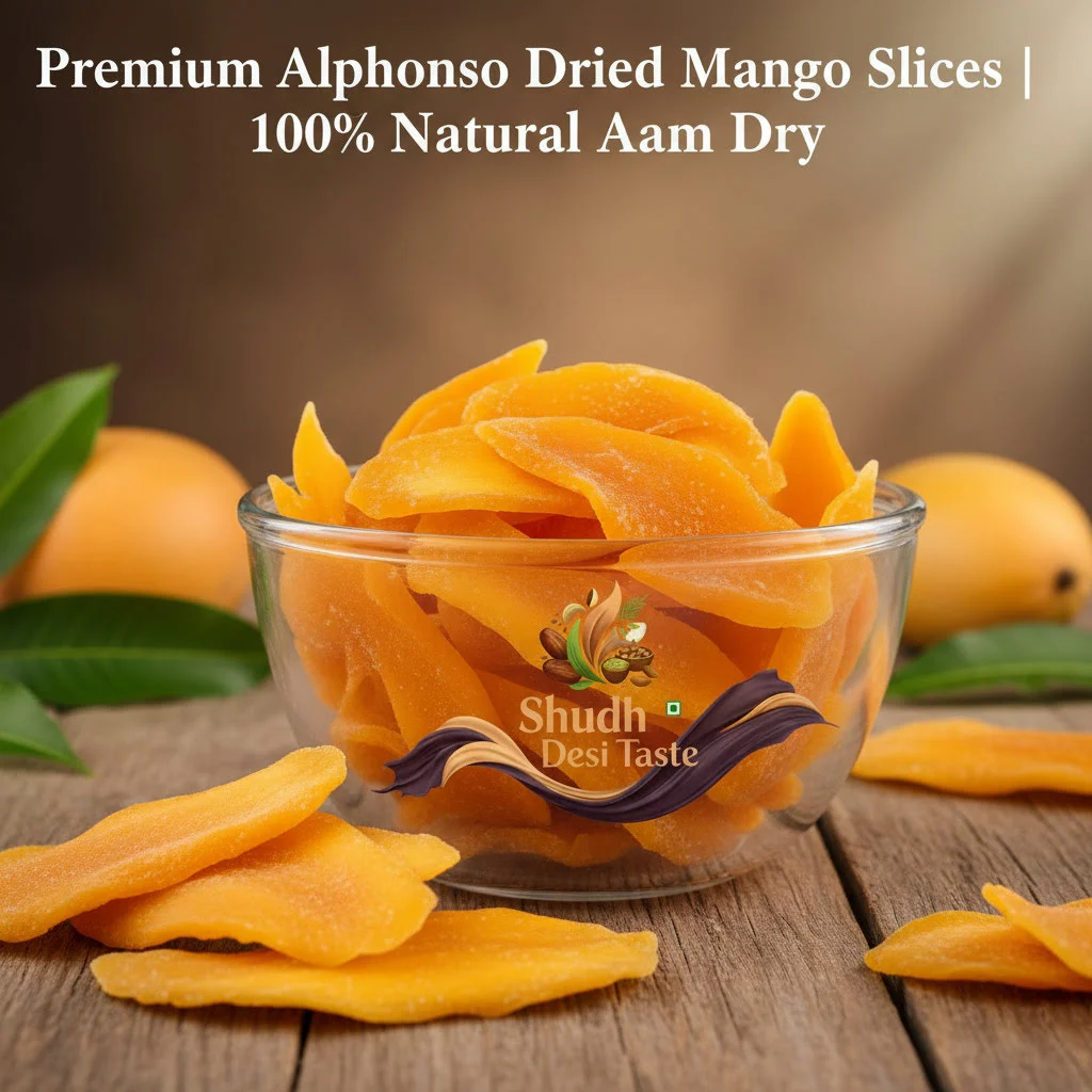 Alphonso Dried Mango Closeup - Golden Color