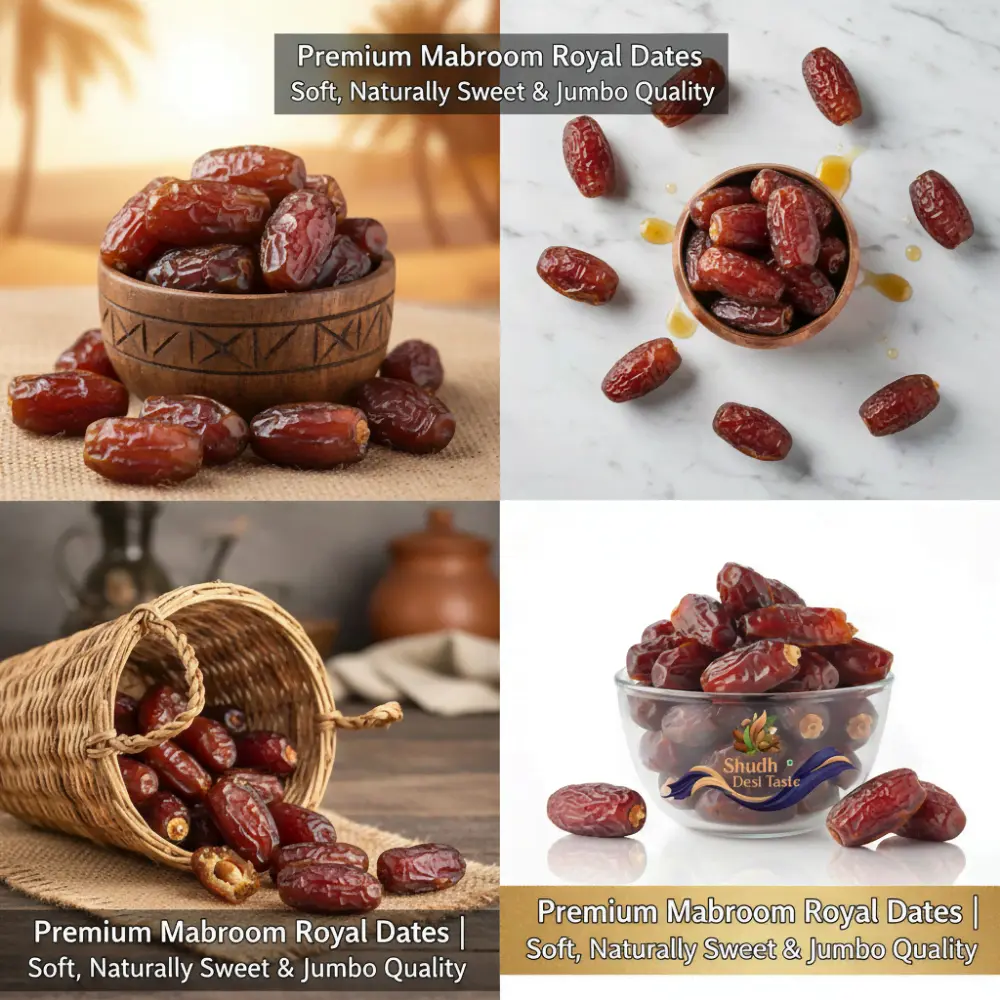 Royal Mabroom Dates Closeup - Soft Texture