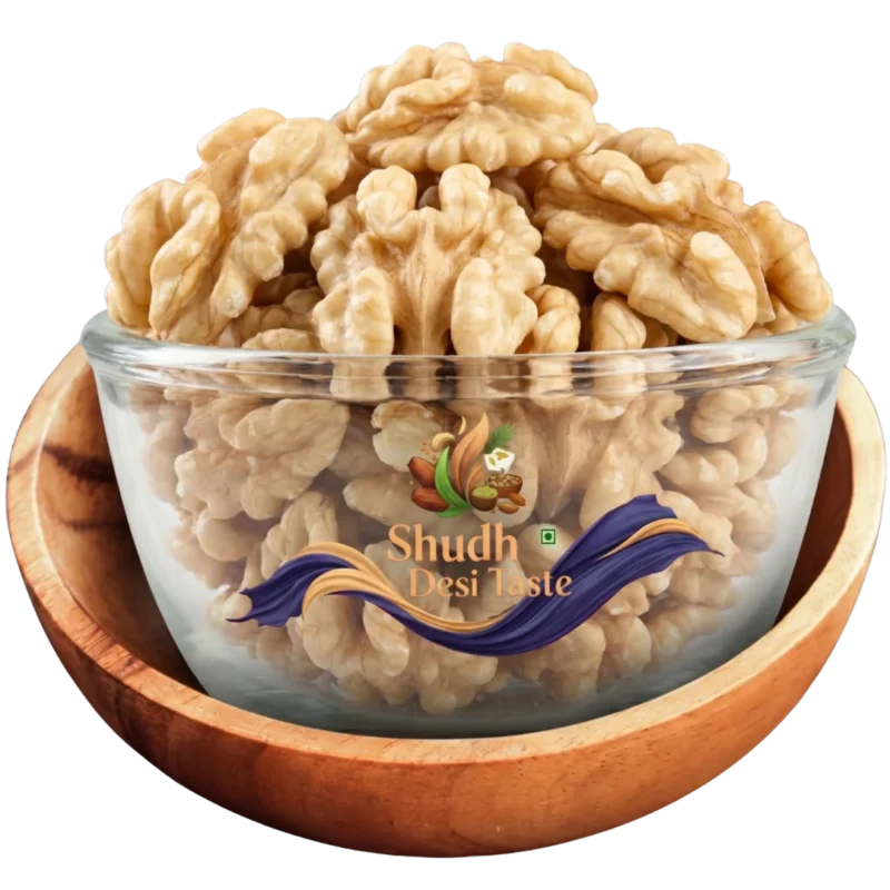 Premium Kashmiri Walnut Giri ELH (Extra Light Halves) – Grade A Akhrot Kernels