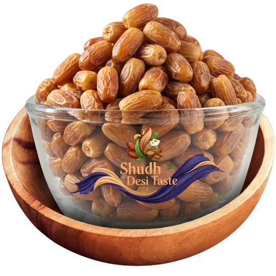 Royal Zahidi Dates (Khajur) - Premium Grade A Gulf Dates | 100% Natural, High Fiber | No Added Sugar | Glass Jar | Shudh Desi Taste
