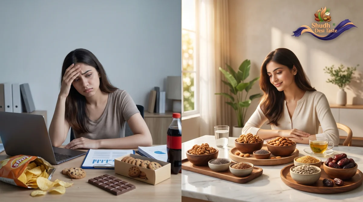 Stress Eating: How to Swap Junk Cravings with Nutrient-Dense Dry Fruits